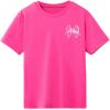 imageVerdusa Girls Coquette Bow Top Round Neck Short Sleeve Cute Graphic TeesBow Hot Pink