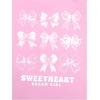 imageVerdusa Girls Coquette Bow Top Round Neck Short Sleeve Cute Graphic TeesBow Pink