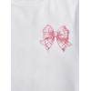 imageVerdusa Girls Coquette Bow Top Round Neck Short Sleeve Cute Graphic TeesBow White