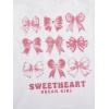 imageVerdusa Girls Coquette Bow Top Round Neck Short Sleeve Cute Graphic TeesBow White