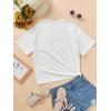 imageVerdusa Girls Coquette Bow Top Round Neck Short Sleeve Cute Graphic TeesWhite M