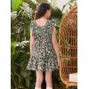 imageVerdusa Girls Flower Dress Sleeveless Round Neck A Line Cute Church Short DressesGreen