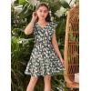 imageVerdusa Girls Flower Dress Sleeveless Round Neck A Line Cute Church Short DressesGreen
