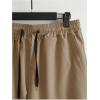 imageVerdusa Mens 2 Piece Outfit Colorblock Button Up Shirt and Drawstring Waist Shorts SetsMulticolor Khaki