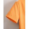 imageVerdusa Mens 2 Piece Outfit Colorblock Button Up Shirt and Drawstring Waist Shorts SetsOrange and White