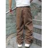 imageVerdusa Mens Casual Cargo Pants High Waist Straight Leg Jeans with PocketsBrown