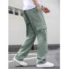 imageVerdusa Mens Casual Cargo Pants High Waist Straight Leg Jeans with PocketsGreen