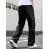 imageVerdusa Mens Casual Cargo Pants High Waist Straight Leg Jeans with PocketsSolid Black