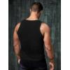 imageVerdusa Mens Casual Sleeveless Round Neck Sheer Knitted Tank Muscle TopBlack