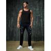 imageVerdusa Mens Casual Sleeveless Round Neck Sheer Knitted Tank Muscle TopBlack