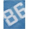 imageVerdusa Mens Jersey Shirt Crochet Tops Short Sleeve Letter Print Vintage Lightweight Pullover SweaterBlue