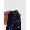 imageVerdusa Mens Jersey Shirt Crochet Tops Short Sleeve Letter Print Vintage Lightweight Pullover SweaterDark Blue