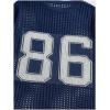 imageVerdusa Mens Jersey Shirt Crochet Tops Short Sleeve Letter Print Vintage Lightweight Pullover SweaterDark Blue