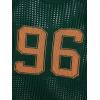 imageVerdusa Mens Jersey Shirt Crochet Tops Short Sleeve Letter Print Vintage Lightweight Pullover SweaterGreen
