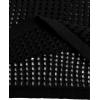 imageVerdusa Mens Jersey Shirt Crochet Tops Short Sleeve Letter Print Vintage Lightweight Pullover SweaterPrint Black