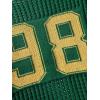 imageVerdusa Mens Jersey Shirt Crochet Tops Short Sleeve Letter Print Vintage Lightweight Pullover SweaterPrint Green