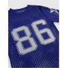imageVerdusa Mens Jersey Shirt Crochet Tops Short Sleeve Letter Print Vintage Lightweight Pullover SweaterRoyal Blue