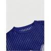 imageVerdusa Mens Jersey Shirt Crochet Tops Short Sleeve Letter Print Vintage Lightweight Pullover SweaterRoyal Blue