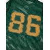 imageVerdusa Mens Jersey Shirt Crochet Tops Short Sleeve Letter Print Vintage Lightweight Pullover SweaterYellow Green