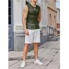 imageVerdusa Mens Knitted Tank Top Sleeveless Round Neck Pullover Shirt UndershirtArmy Green