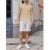 imageVerdusa Mens Knitted Tank Top Sleeveless Round Neck Pullover Shirt UndershirtBeige