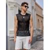 imageVerdusa Mens Knitted Tank Top Sleeveless Round Neck Pullover Shirt UndershirtBlack