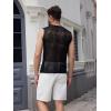 imageVerdusa Mens Knitted Tank Top Sleeveless Round Neck Pullover Shirt UndershirtBlack