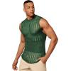 imageVerdusa Mens Knitted Tank Top Sleeveless Round Neck Pullover Shirt UndershirtDark Green