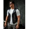 imageVerdusa Mens PU Leather Sleeveless Motorcycle Biker Vest JacketBlack