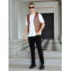imageVerdusa Mens PU Leather Sleeveless Motorcycle Biker Vest JacketBrown