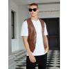 imageVerdusa Mens PU Leather Sleeveless Motorcycle Biker Vest JacketBrown