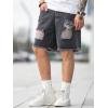 imageVerdusa Mens Ripped Distressed Raw Trim High Waist Straight Leg Denim ShortsDark Grey