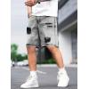 imageVerdusa Mens Ripped Distressed Raw Trim High Waist Straight Leg Denim ShortsLight Grey