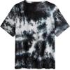 imageVerdusa Mens Tie Dye Short Sleeve Round Neck Graphic Tee TopsBlack