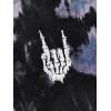 imageVerdusa Mens Tie Dye Short Sleeve Round Neck Graphic Tee TopsBlack Purple