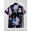 imageVerdusa Mens Tie Dye Short Sleeve Round Neck Graphic Tee TopsBlack Purple
