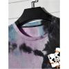 imageVerdusa Mens Tie Dye Short Sleeve Round Neck Graphic Tee TopsPoker Black Purple