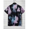 imageVerdusa Mens Tie Dye Short Sleeve Round Neck Graphic Tee TopsPoker Black Purple