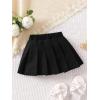 imageVerdusa Toddler Girls Elastic Waist Short A Line Skater Pleated SkirtBlack