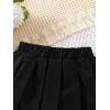 imageVerdusa Toddler Girls Elastic Waist Short A Line Skater Pleated SkirtBlack