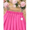 imageVerdusa Toddler Girls Elastic Waist Short A Line Skater Pleated SkirtHot Pink