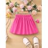 imageVerdusa Toddler Girls Elastic Waist Short A Line Skater Pleated SkirtHot Pink