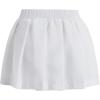 imageVerdusa Toddler Girls Elastic Waist Short A Line Skater Pleated SkirtWhite