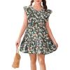 imageVerdusa Girls Flower Dress Sleeveless Round Neck A Line Cute Church Short DressesGreen