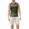 imageVerdusa Mens Knitted Tank Top Sleeveless Round Neck Pullover Shirt UndershirtArmy Green