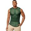 imageVerdusa Mens Knitted Tank Top Sleeveless Round Neck Pullover Shirt UndershirtDark Green