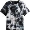 imageVerdusa Mens Tie Dye Short Sleeve Round Neck Graphic Tee TopsBlack
