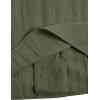 imageVerdusa Boys 2 Piece Outfits Linen Set Button Up Matching Set Short Sleeve Shirt and Drawstring Waist Vacation Pants SetArmy Green