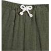 imageVerdusa Boys 2 Piece Outfits Linen Set Button Up Matching Set Short Sleeve Shirt and Drawstring Waist Vacation Pants SetArmy Green