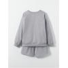 imageVerdusa Girls 2 Piece Outfits Long Sleeve Sweatshirt and Shorts Clothing SetsLight Grey